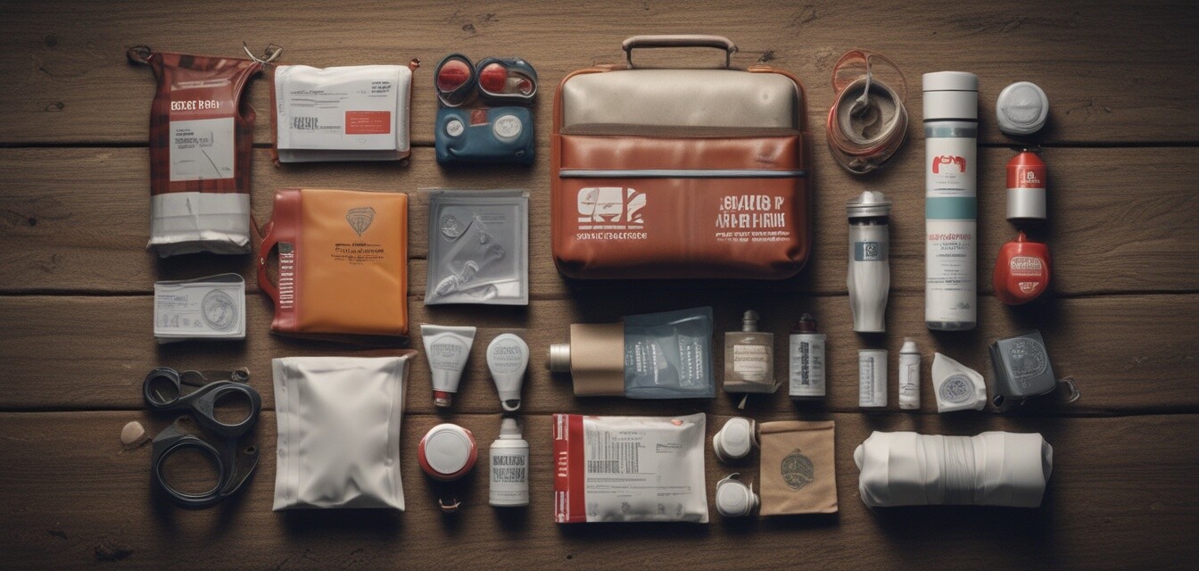 Contents of a first aid kit for camping